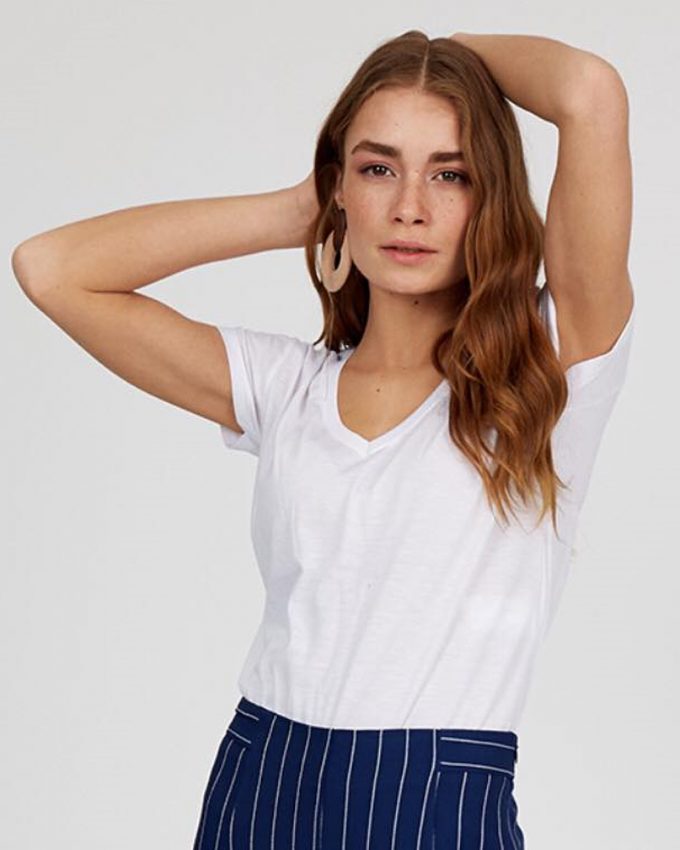 γυναικείο λευκό t-shirt απλό