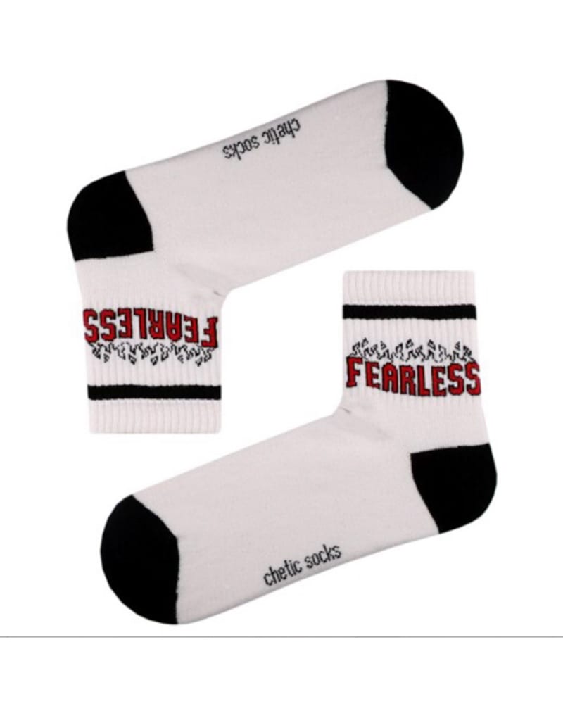 Unisex κάλτσες fearless λευκό 78% βαμβάκι