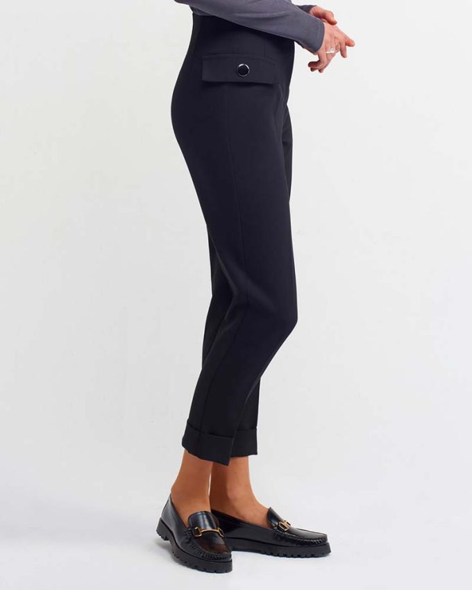 ψηλόμεσο γυναικείο μαύρο παντελόνι