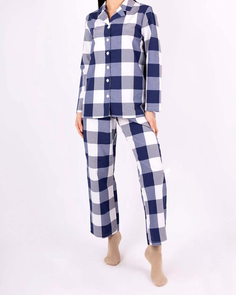 Riri γυναικείες καρό πιτζάμες 50% βαμβακερό