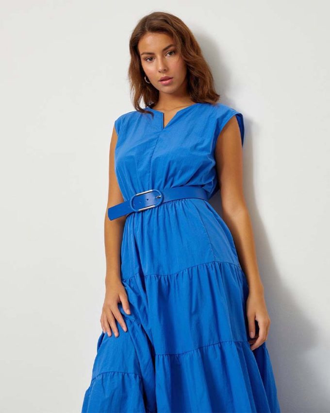 γυναικείο maxi φόρεμα μπλε