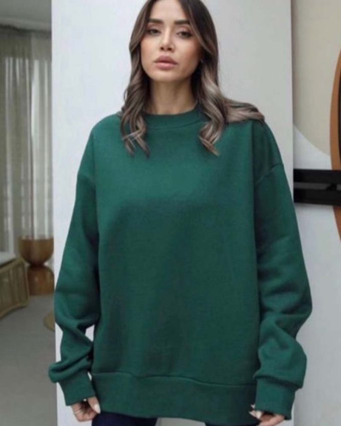 πράσινο oversized γυναικείο φούτερ