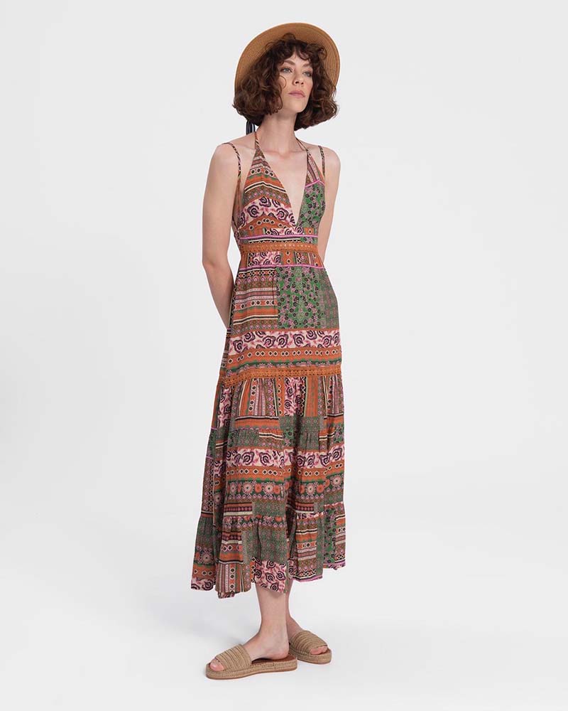 Coral γυναικείο φόρεμα 100% βισκόζη