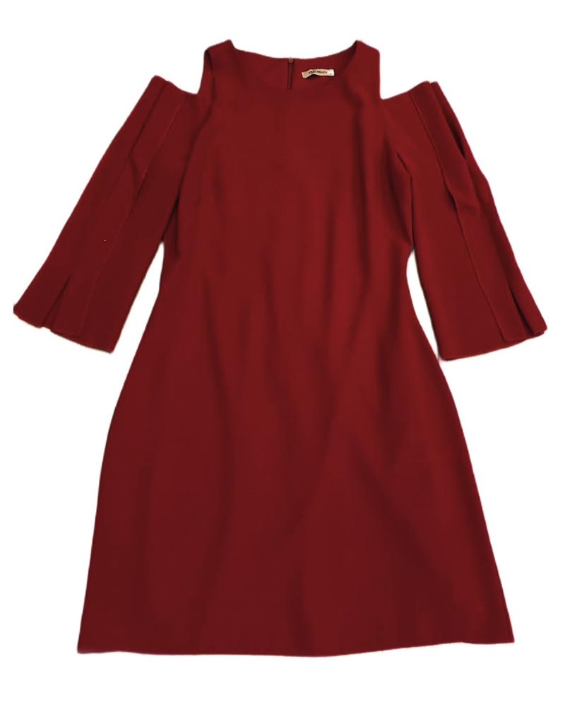 Salsu γυναικείο φόρεμα με ανοιχτούς ώμους 100% πολυεστερ